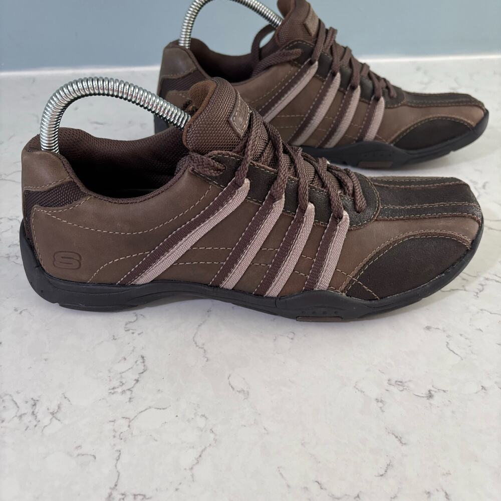 SKECHERS  Cush Shock Mens 8 Brown Casual Comfort Walking Shoe Sneaker - Picture 3 of 12